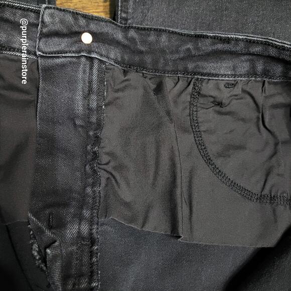 Old Navy Jeans Size 18 Wow Straight High Rise Stretch Denim Black Jack Wash - Picture 3 of 12